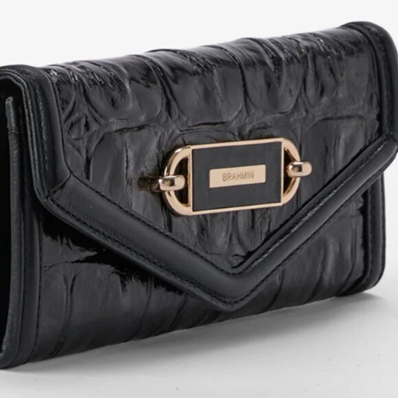 NWT - Brahmin Mara - Black Castle View Crossbody Purse and Matching Wallet - Picture 2 of 12